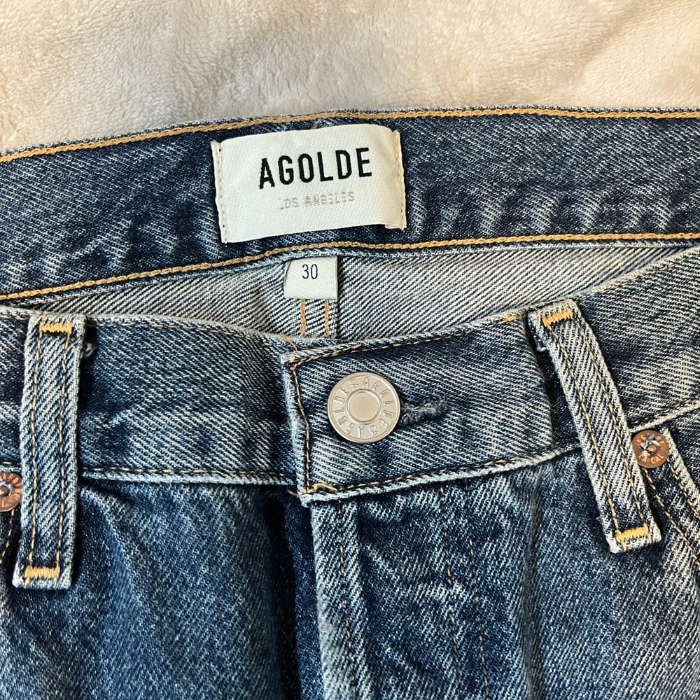 AGOLDE Net-Porter90's Jean Mid-Rise Loose Fit Sz:30 Orig:$320 - Picture 3 of 12